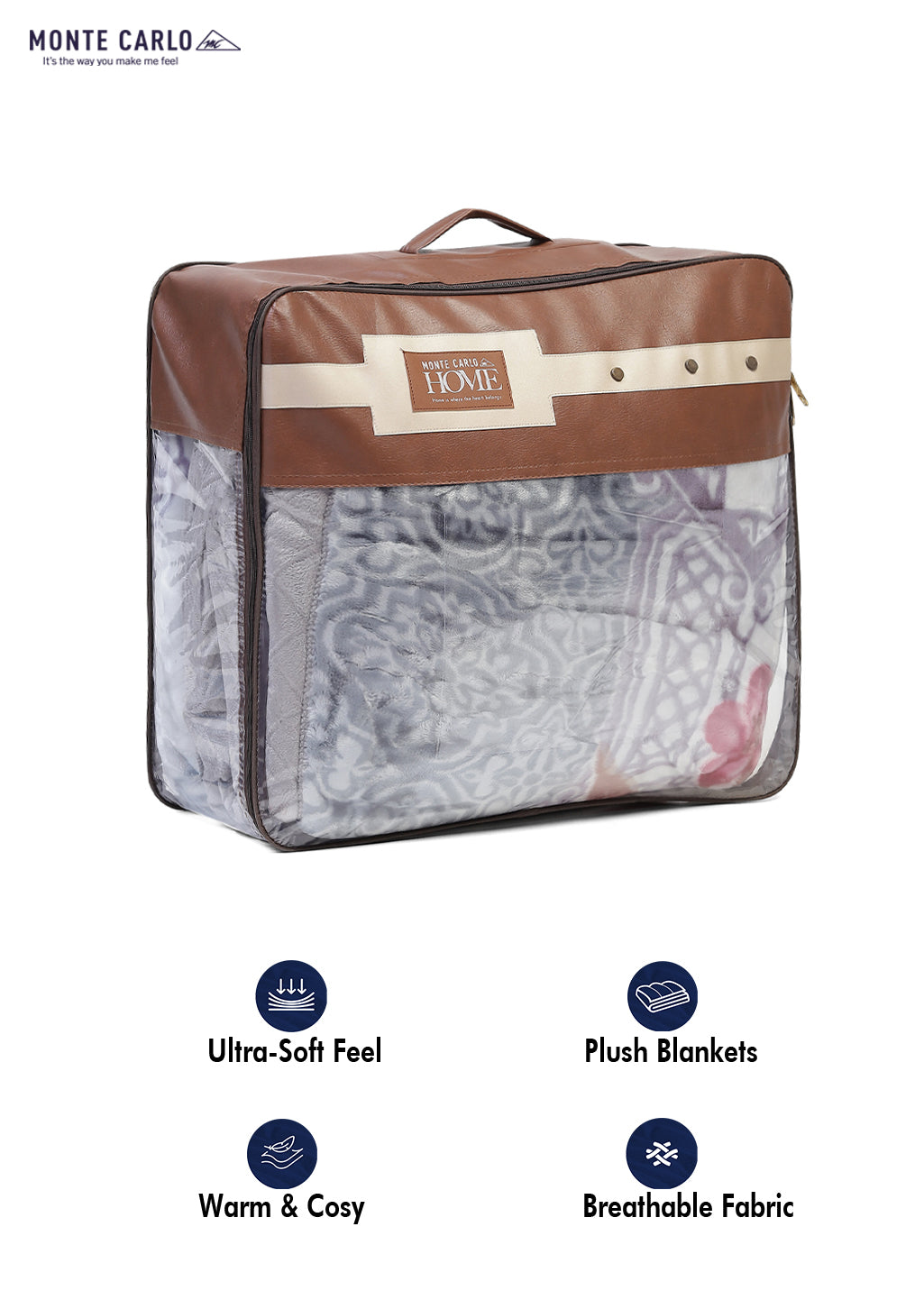 Printed Double Bed Blanket for Heavy Winter -2 Ply