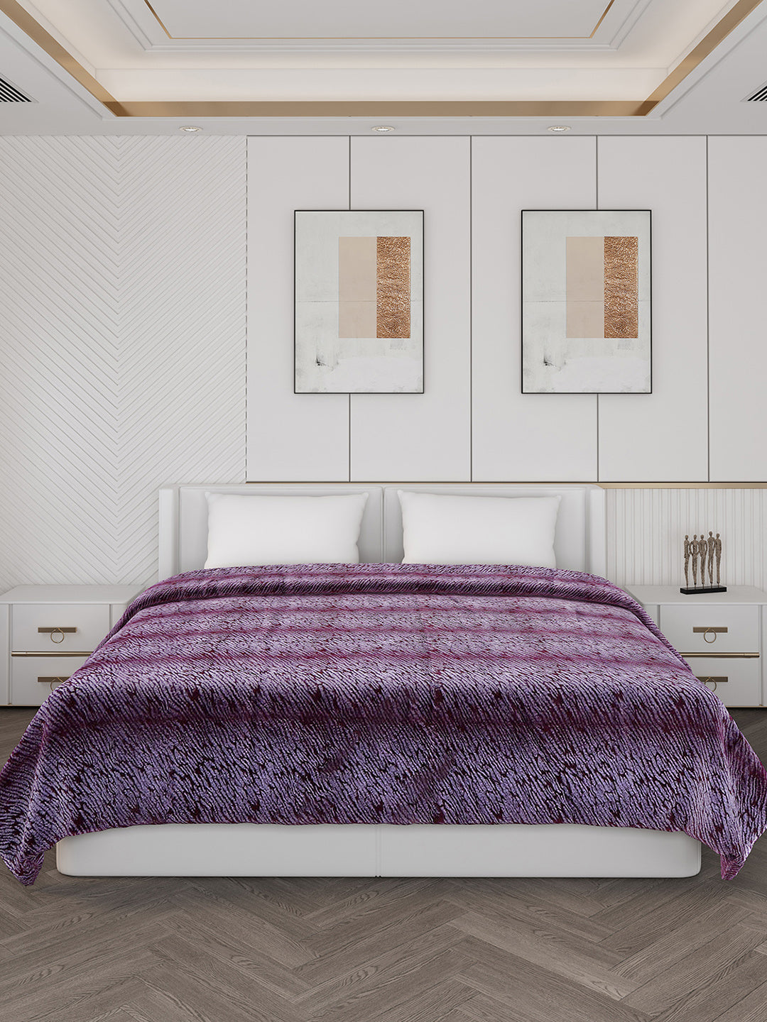 Printed Double Bed Blanket for Heavy Winter -2 Ply