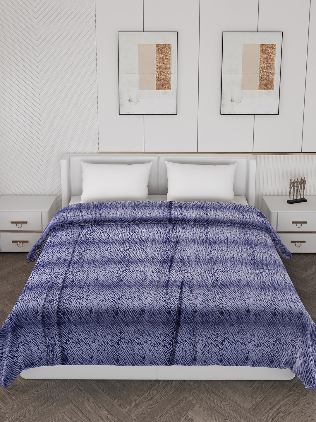 Abstract Double Bed 850 GSM Blanket Daniel 2 Ply (Weight 4.5 kg)
