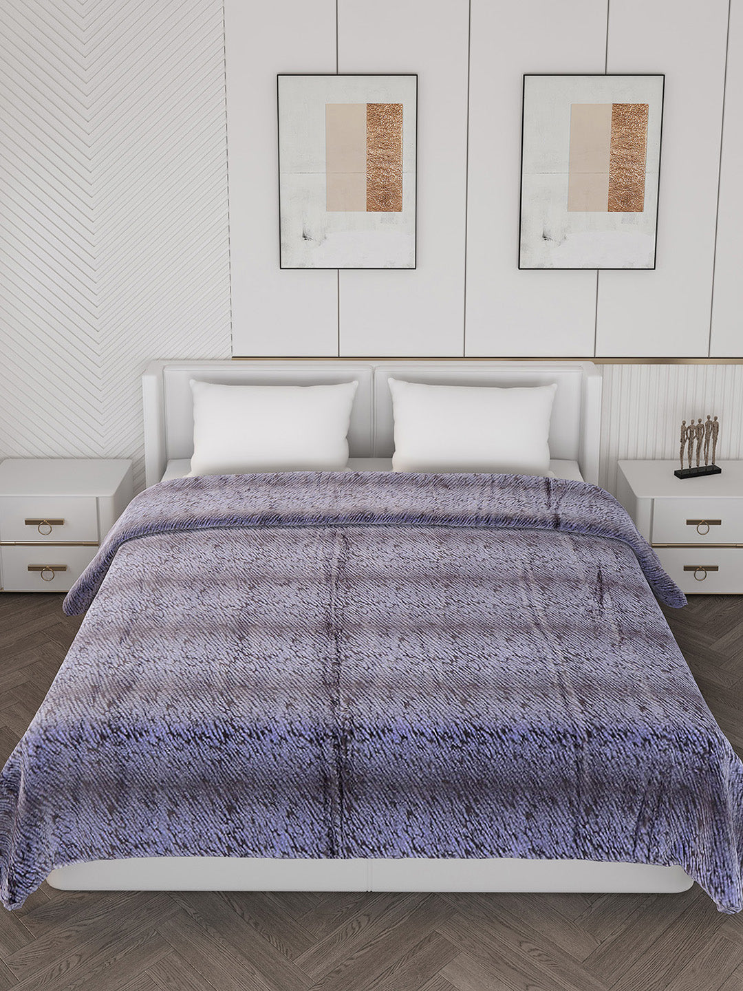 Abstract Double Bed 850 GSM Blanket Daniel 2 Ply (Weight 4.5 kg)