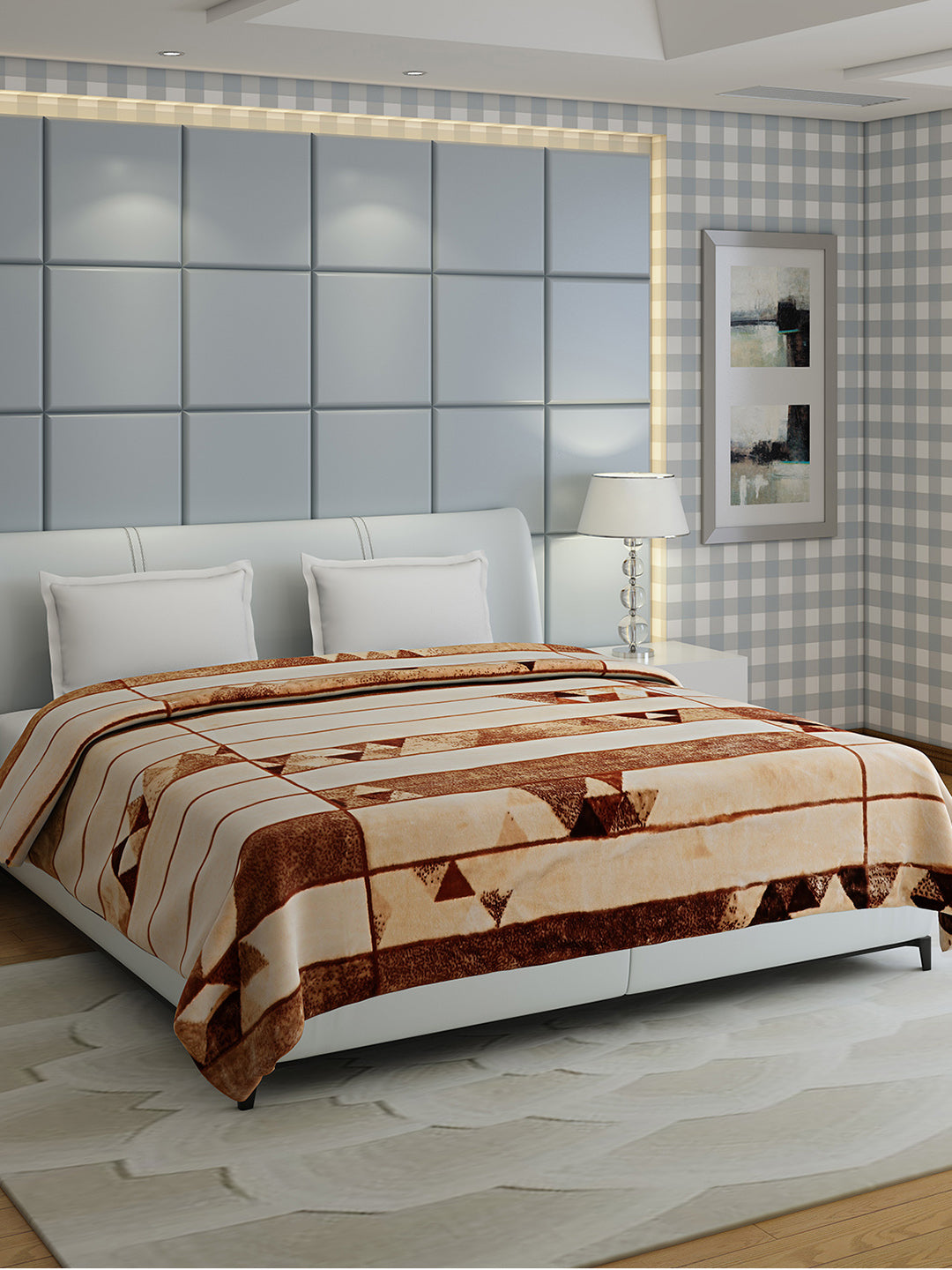 Printed Double Bed 1155 GSM Blanket Edenberg 2 Ply (Weight 6.1 kg)