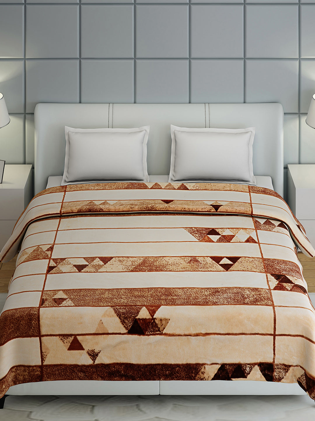 Printed Double Bed 1155 GSM Blanket Edenberg 2 Ply (Weight 6.1 kg)