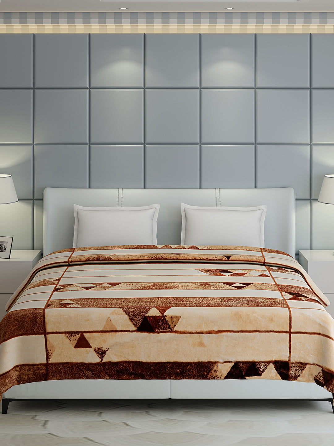 Printed Double Bed 1155 GSM Blanket Edenberg 2 Ply (Weight 6.1 kg)
