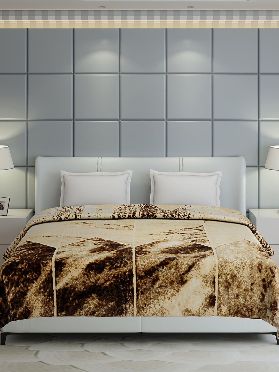 Printed Double Bed 1155 GSM Blanket Edenberg 2 Ply (Weight 6.1 kg)