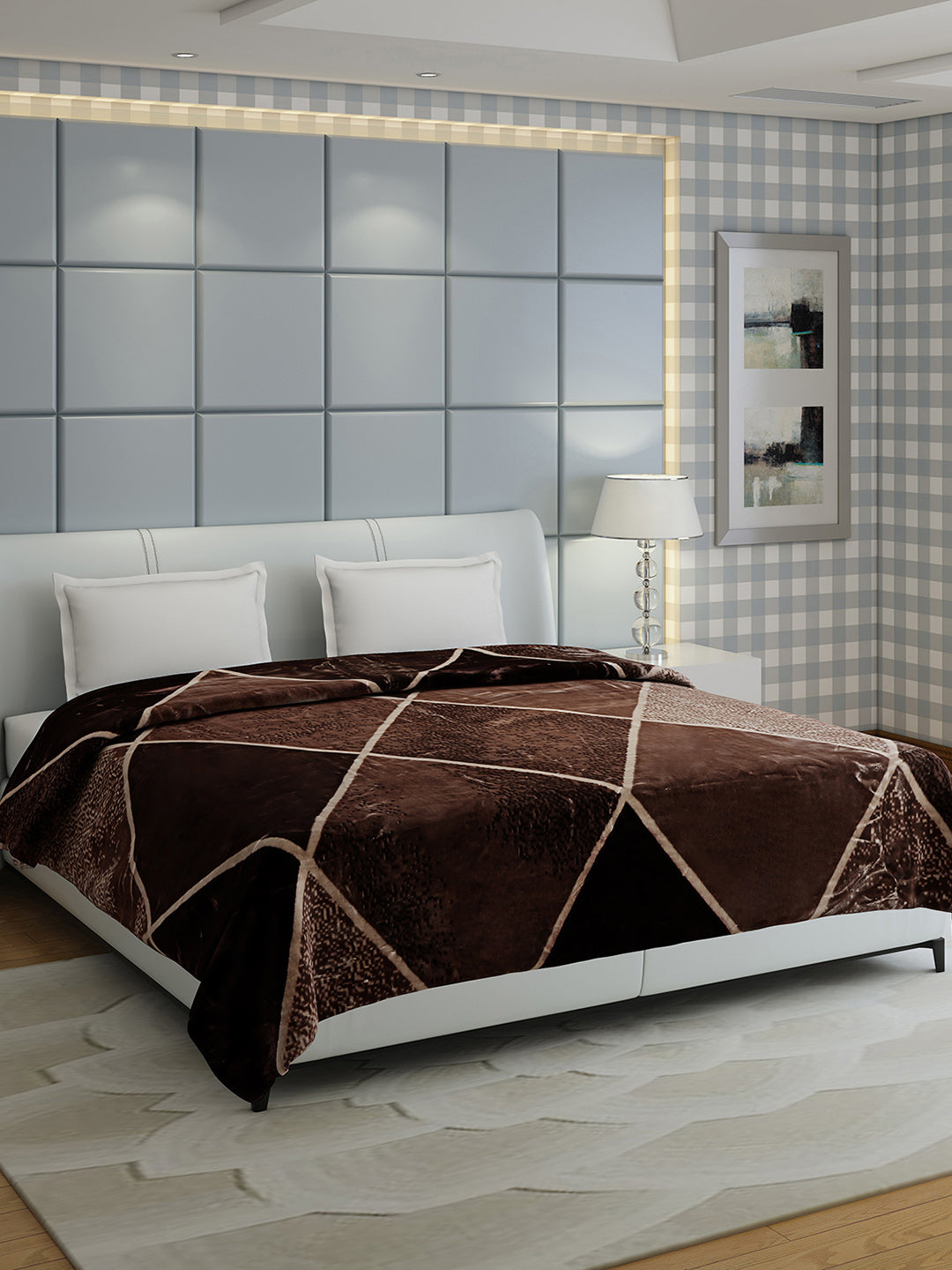 Printed Double Bed 1155 GSM Blanket Edenberg 2 Ply (Weight 6.1 kg)