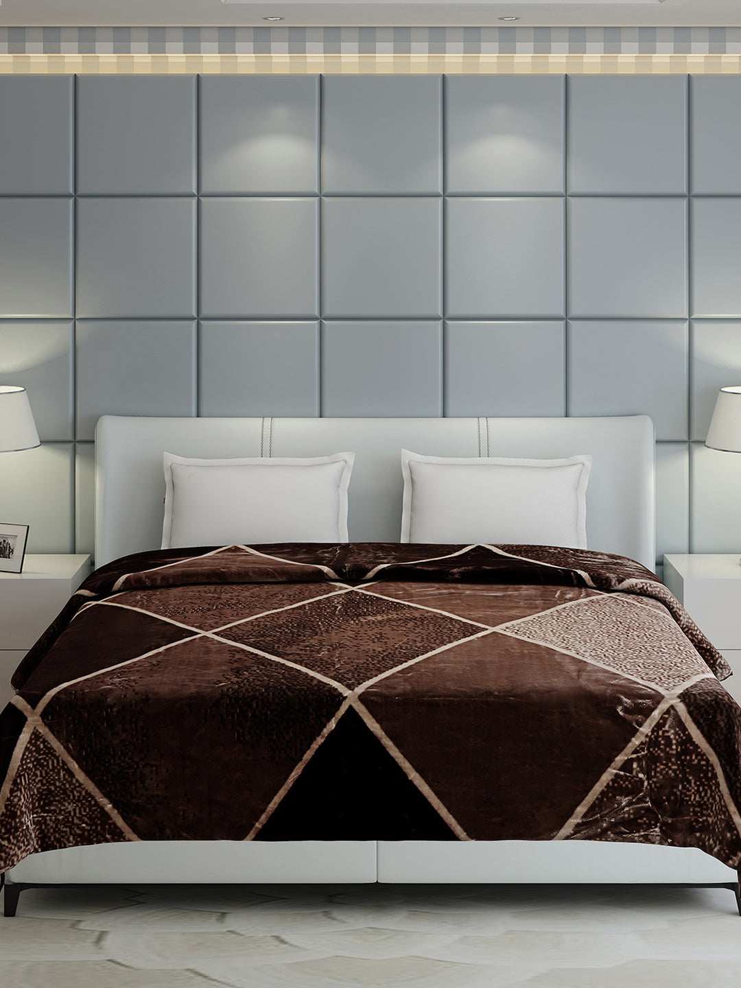Printed Double Bed 1155 GSM Blanket Edenberg 2 Ply (Weight 6.1 kg)