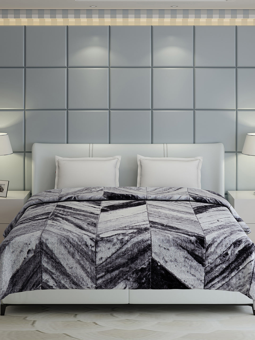 Printed Double Bed 1155 GSM Blanket Edenberg 2 Ply (Weight 6.1 kg)
