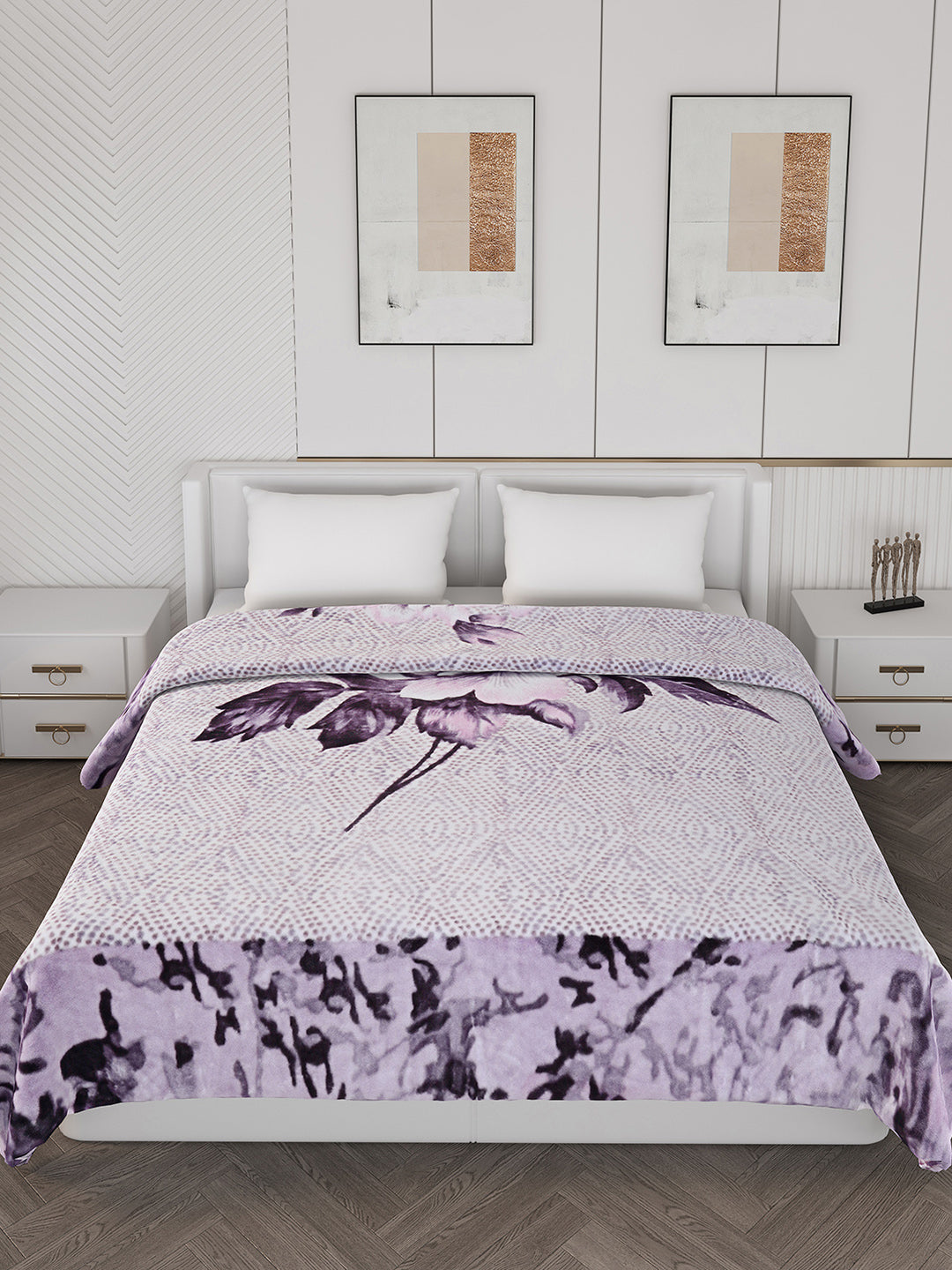 Printed Double Bed 900 GSM Blanket for Heavy Winter -1 Ply (Weight 4.9 kg)