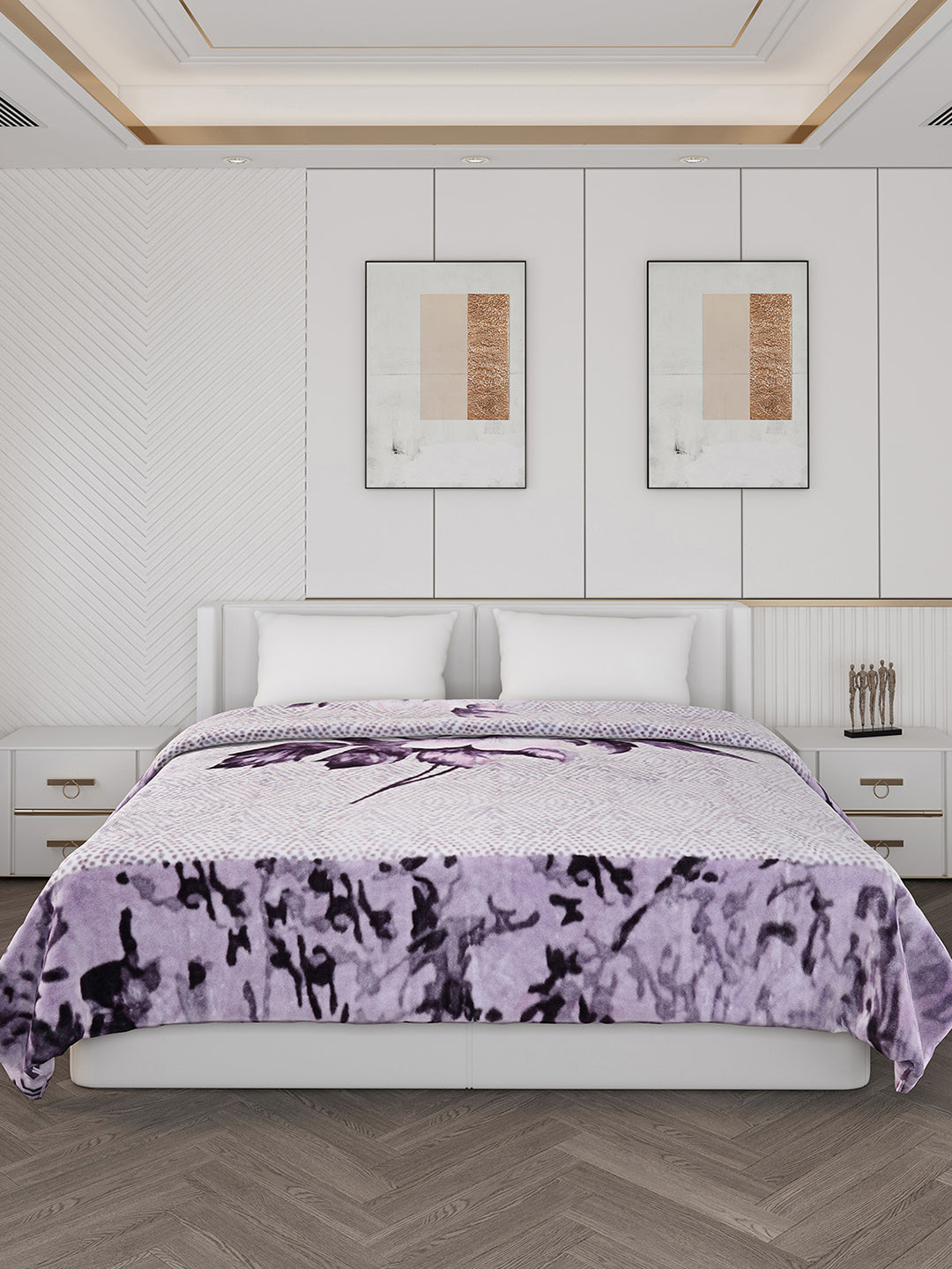 Printed Double Bed 900 GSM Blanket for Heavy Winter -1 Ply (Weight 4.9 kg)