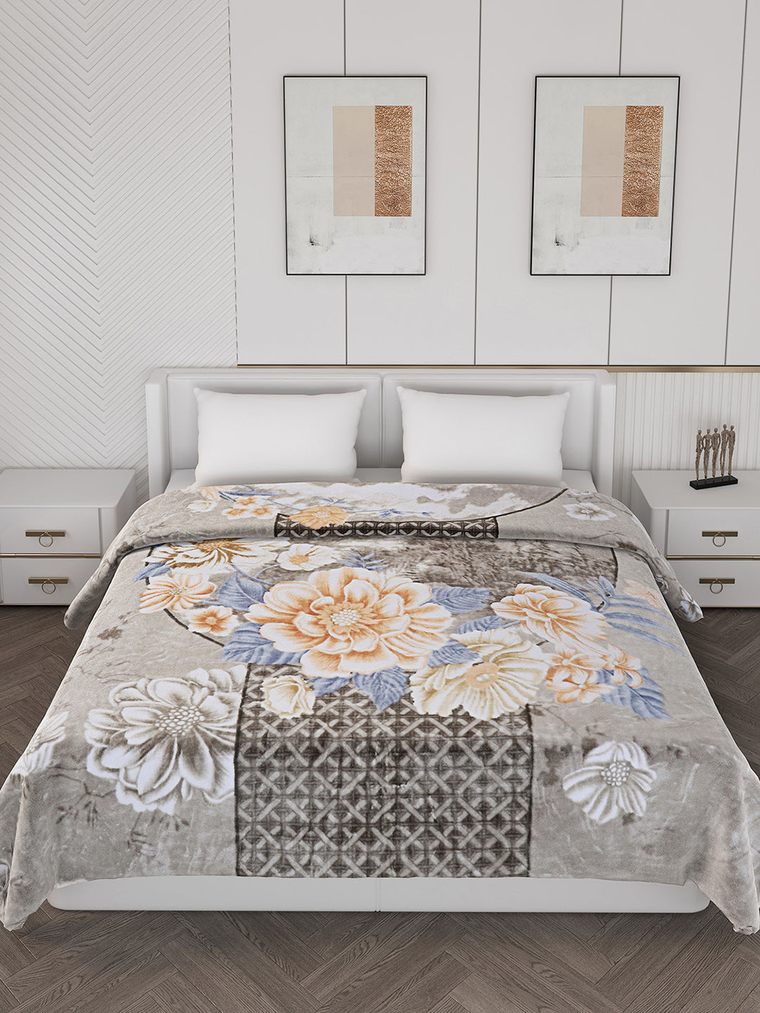 Printed Double Bed 928 GSM Blanket Embassy 1 Ply (Weight 4.9 kg)