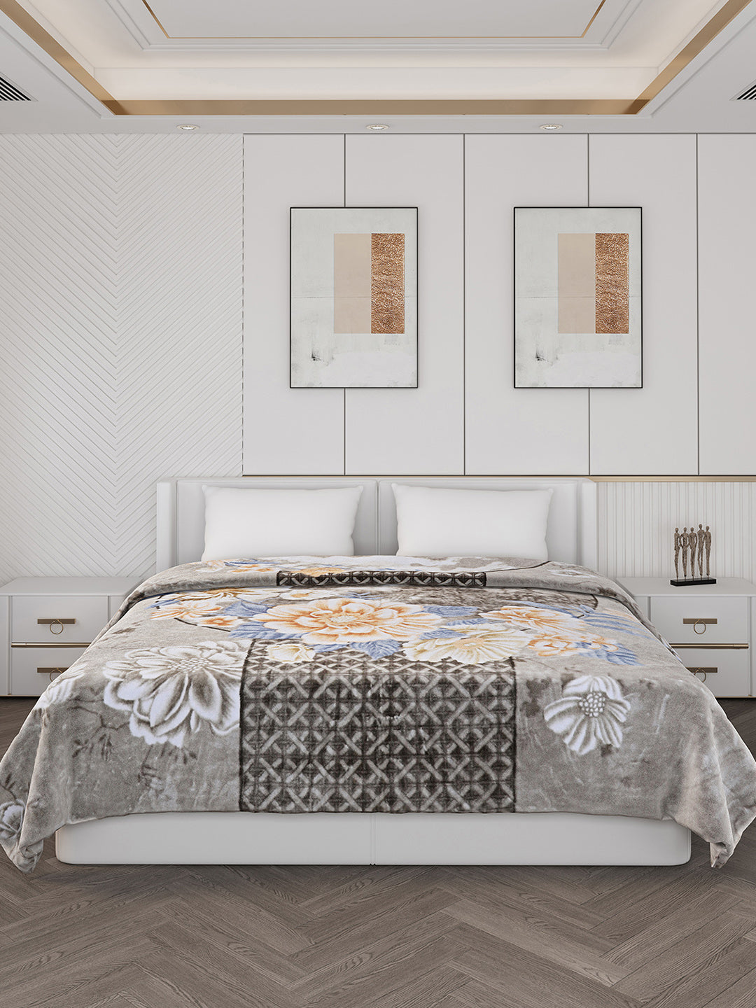 Printed Double Bed 928 GSM Blanket Embassy 1 Ply (Weight 4.9 kg)