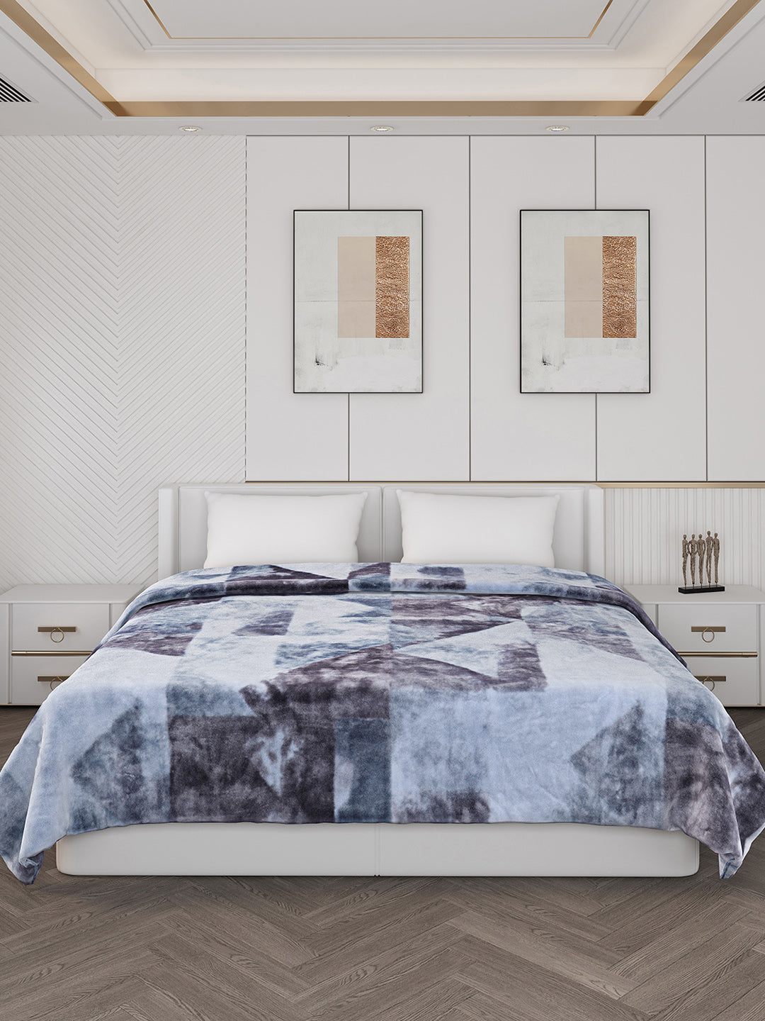 Printed Double Bed 900 GSM Blanket for Heavy Winter -1 Ply (Weight 4.9 kg)