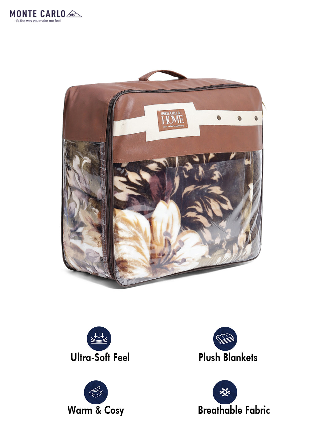 Printed Double Bed Blanket for Heavy Winter -2 Ply