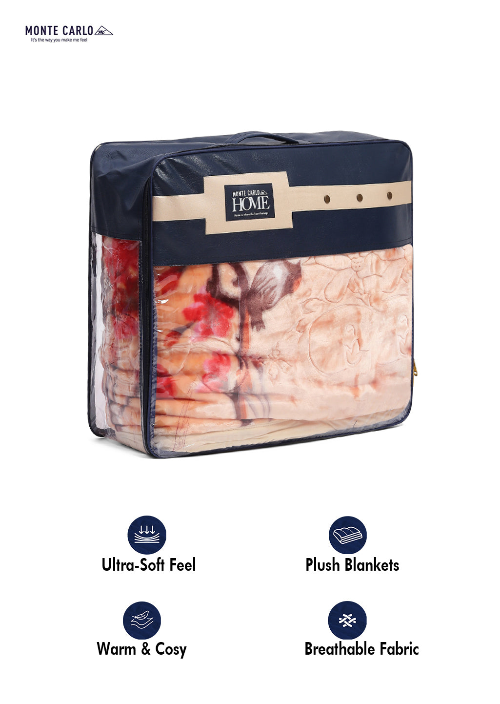 Printed Double Bed 850 GSM Blanket for Heavy Winter -2 Ply (Weight 4.7 kg)