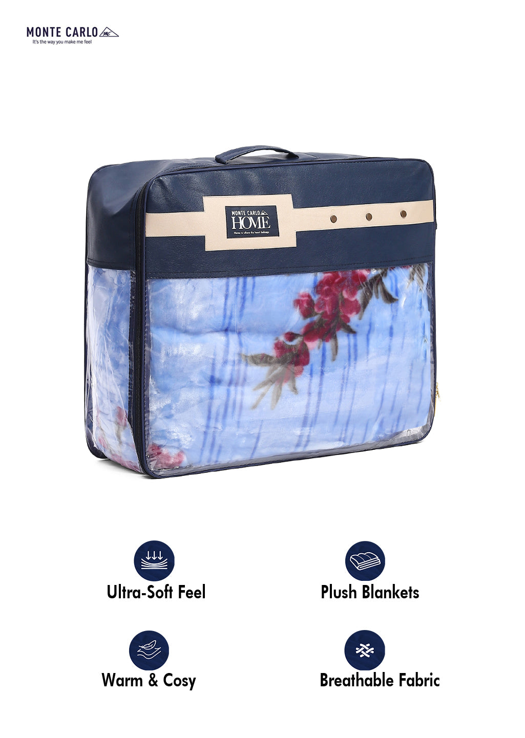 Printed Double Bed 850 GSM Blanket for Heavy Winter -2 Ply (Weight 4.7 kg)