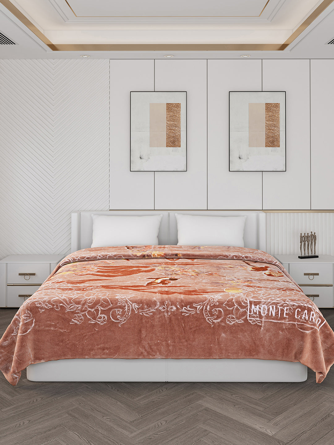 Printed Double Bed 850 GSM Blanket for Heavy Winter -2 Ply (Weight 4.7 kg)