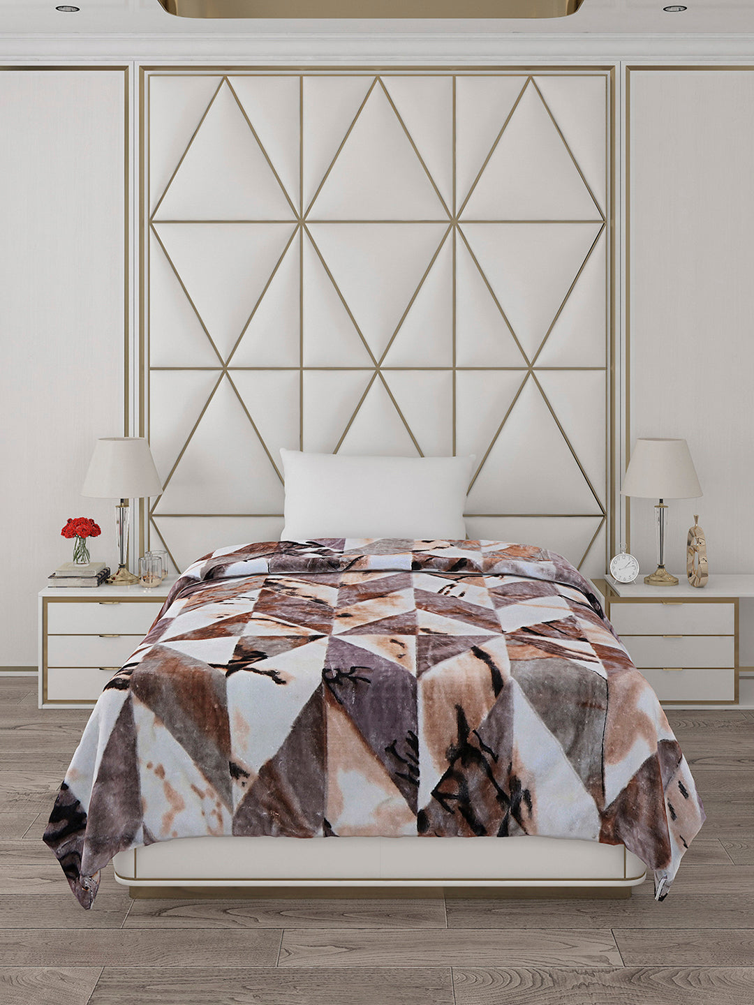 Printed Single Bed 596 GSM Blanket Everest 2 Ply (Weight 2.1 kg)