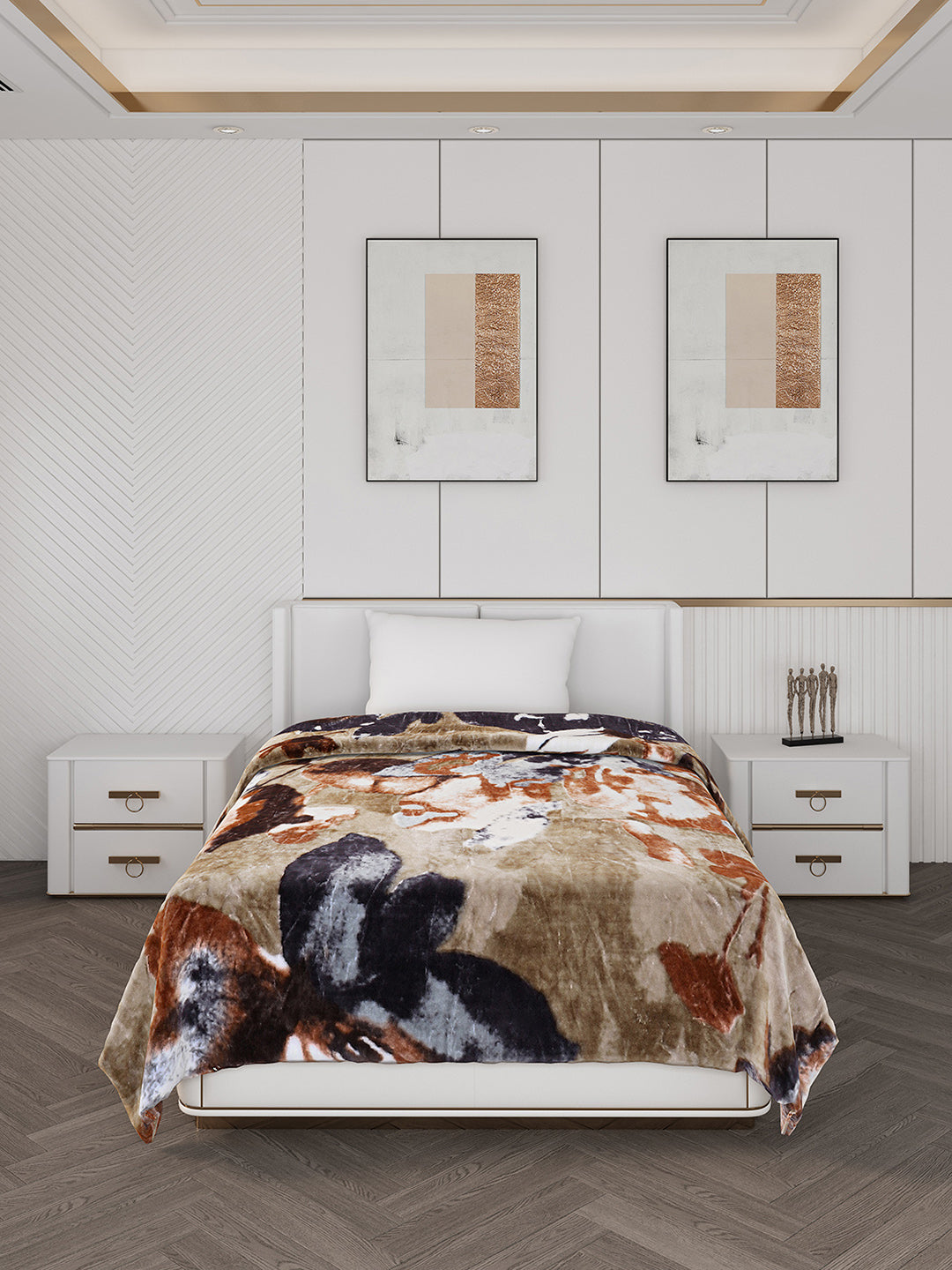 Printed Single Bed 596 GSM Blanket Everest 2 Ply (Weight 2.1 kg)