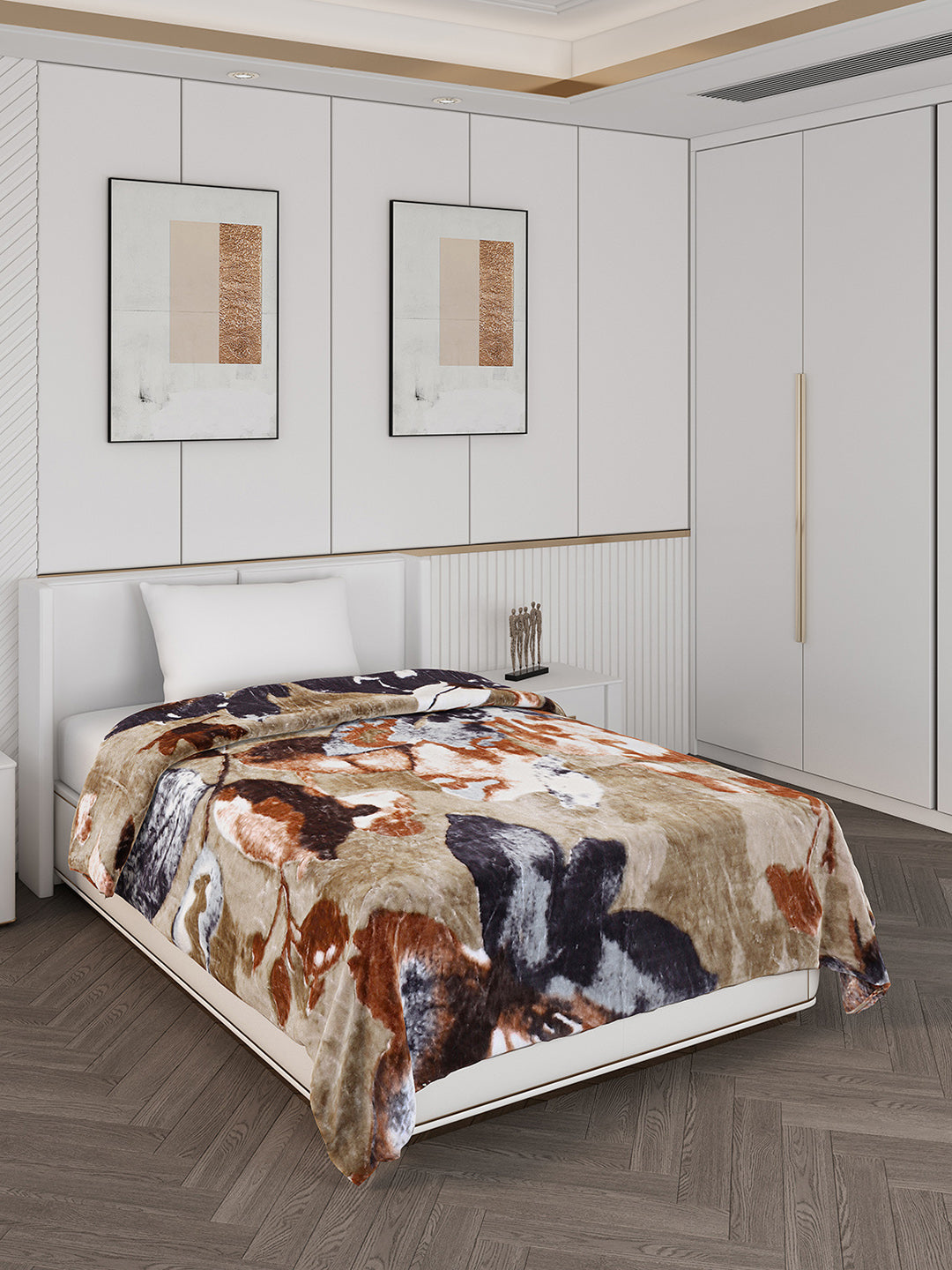 Printed Single Bed 596 GSM Blanket Everest 2 Ply (Weight 2.1 kg)