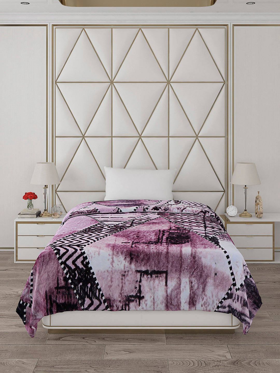 Printed Single Bed 596 GSM Blanket Everest 2 Ply (Weight 2.1 kg)