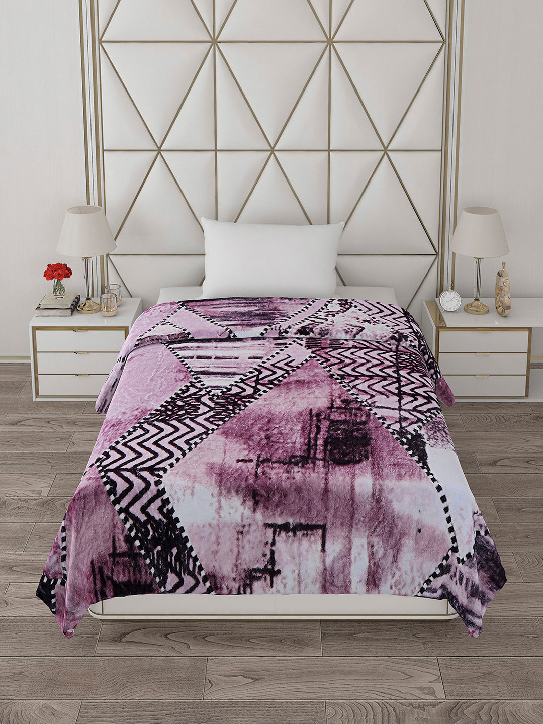 Printed Single Bed 596 GSM Blanket Everest 2 Ply (Weight 2.1 kg)