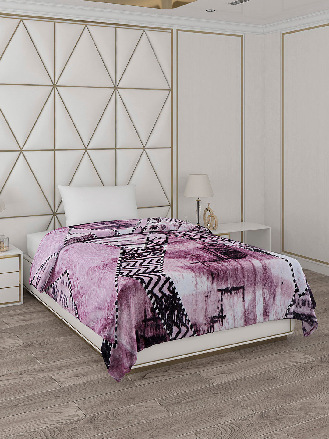 Printed Single Bed 596 GSM Blanket Everest 2 Ply (Weight 2.1 kg)
