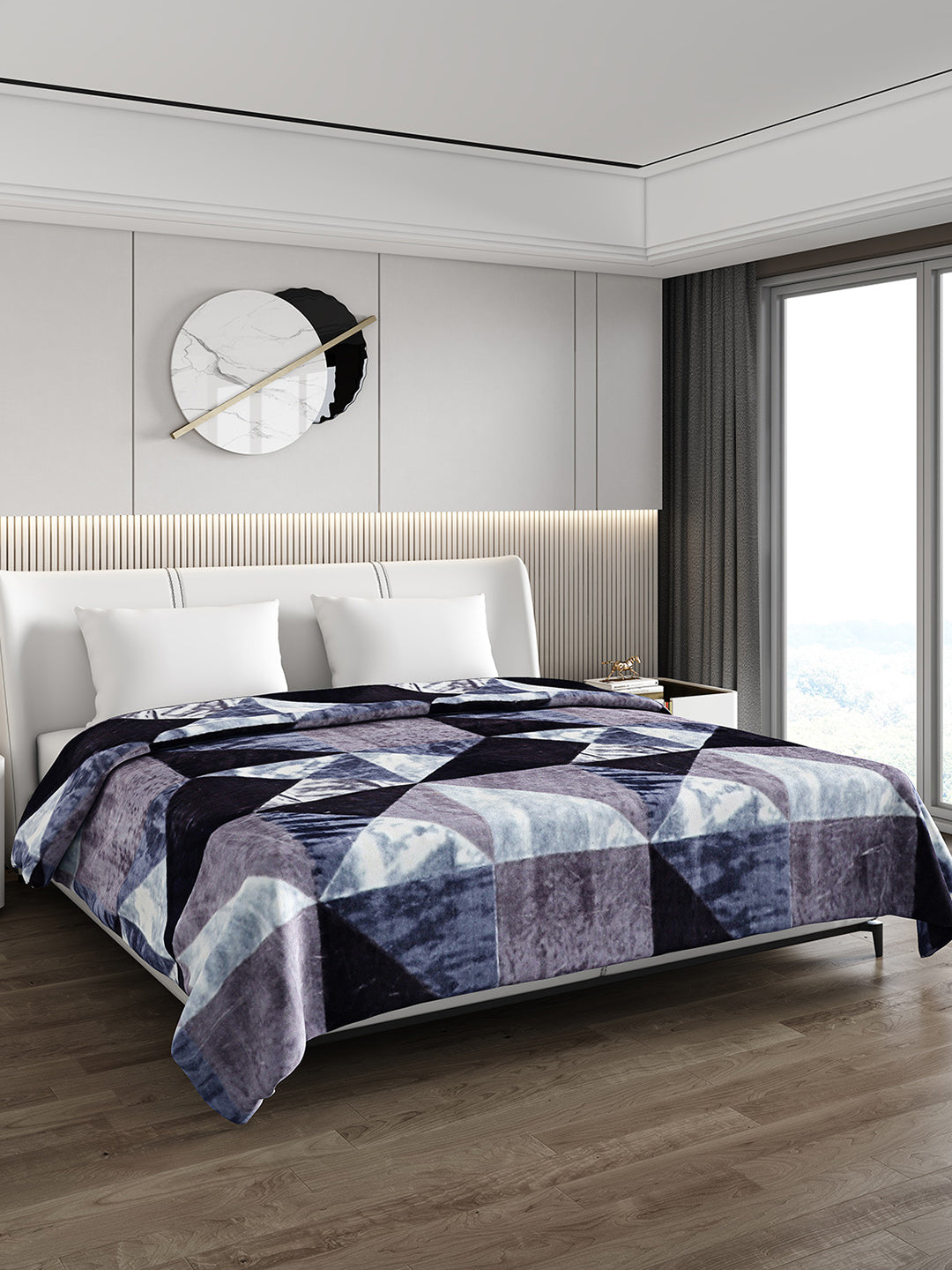 Printed Double Bed 1174 GSM Blanket Firdous 2 Ply (Weight 6.2 kg)