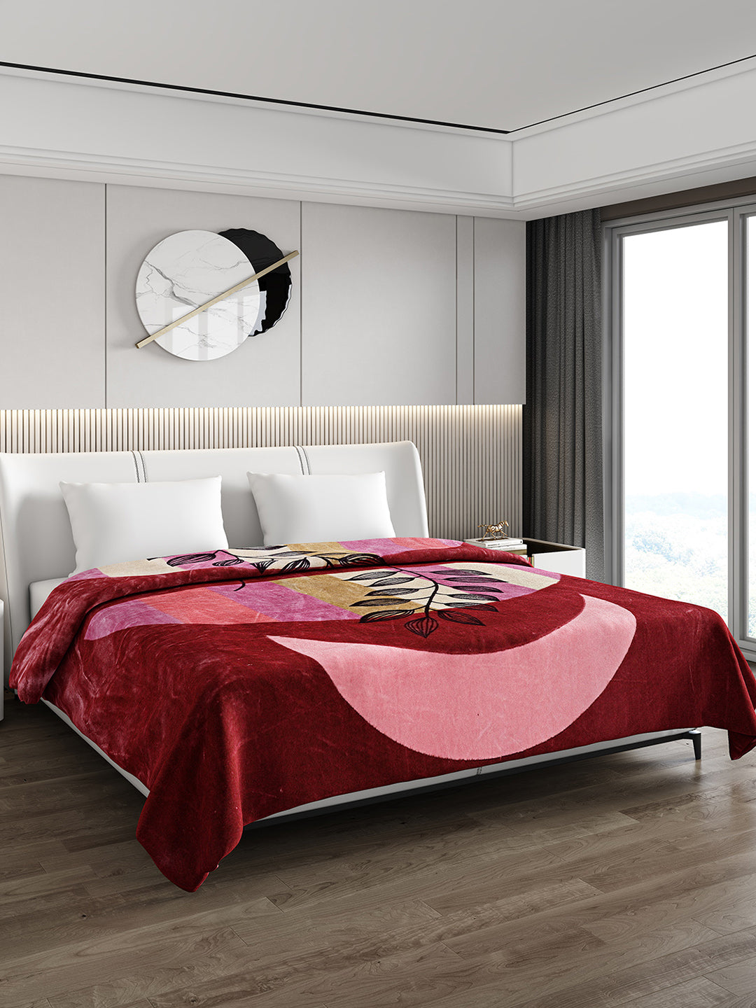 Printed Double Bed 1174 GSM Blanket Firdous 2 Ply (Weight 6.2 kg)