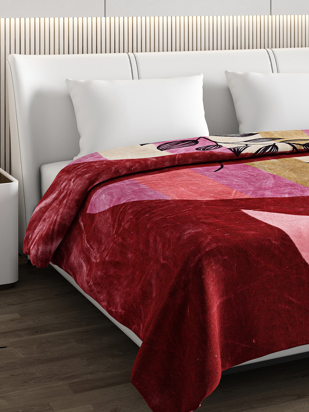 Printed Double Bed 1174 GSM Blanket Firdous 2 Ply (Weight 6.2 kg)