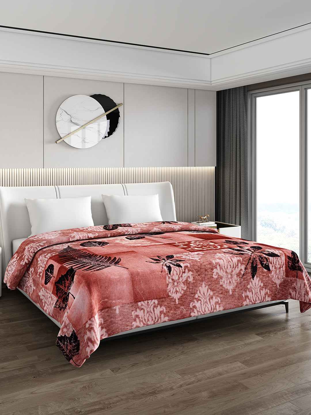 Printed Double Bed 1174 GSM Blanket Firdous 2 Ply (Weight 6.2 kg)