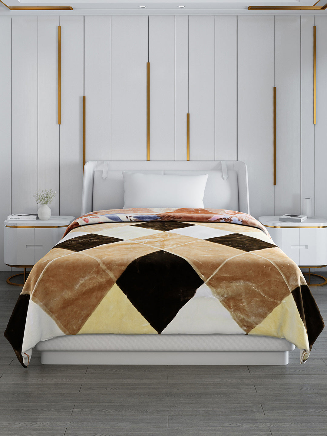 Printed Single Bed 852 GSM Blanket Galaxy 2 Ply (Weight 3 kg)