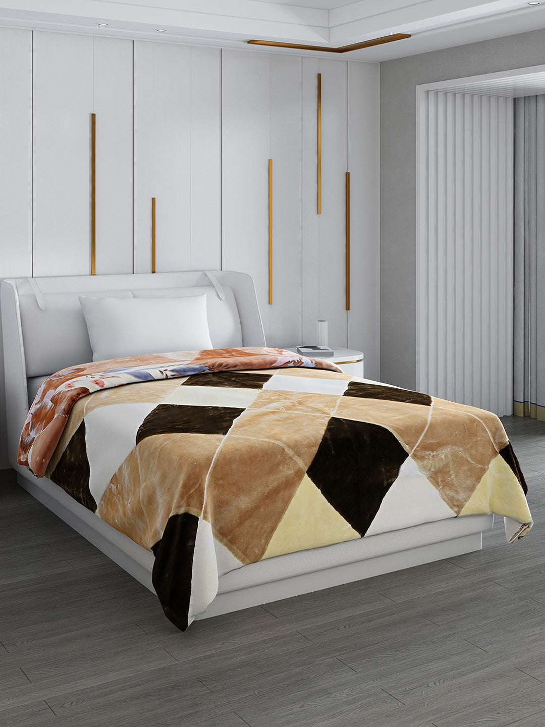 Printed Single Bed 852 GSM Blanket Galaxy 2 Ply (Weight 3 kg)