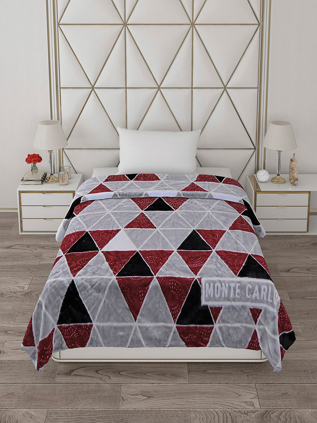 Printed Single Bed Reversible Blanket 2 Ply, 568 GSM, 2 kg (Glamour)