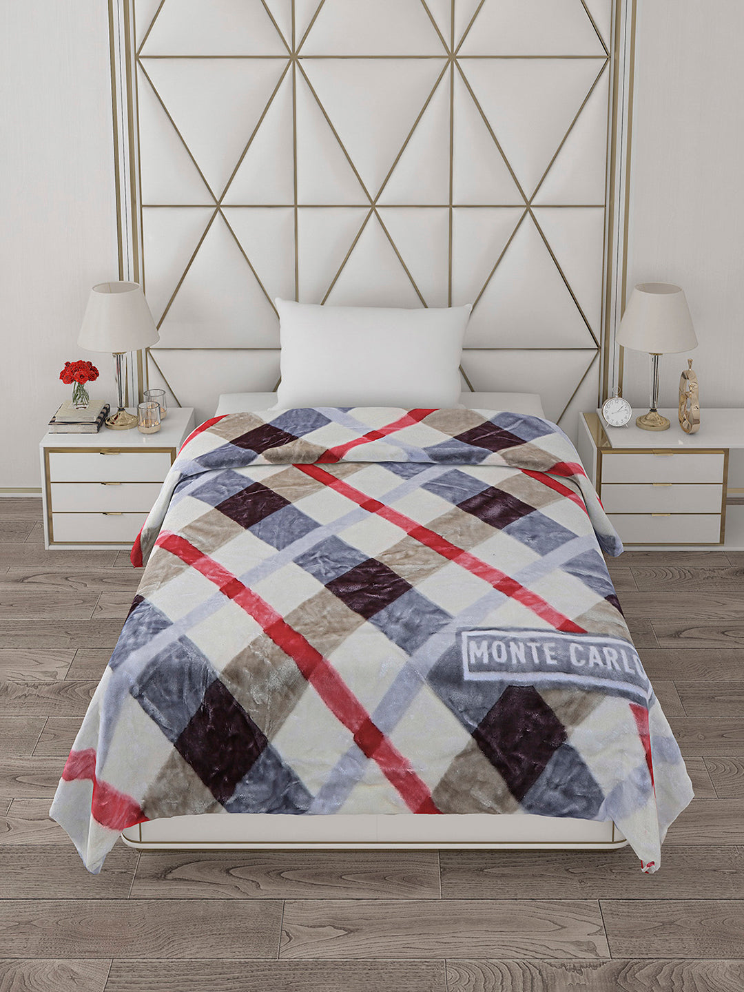 Printed Single Bed Reversible Blanket 2 Ply, 568 GSM, 2 kg (Glamour)