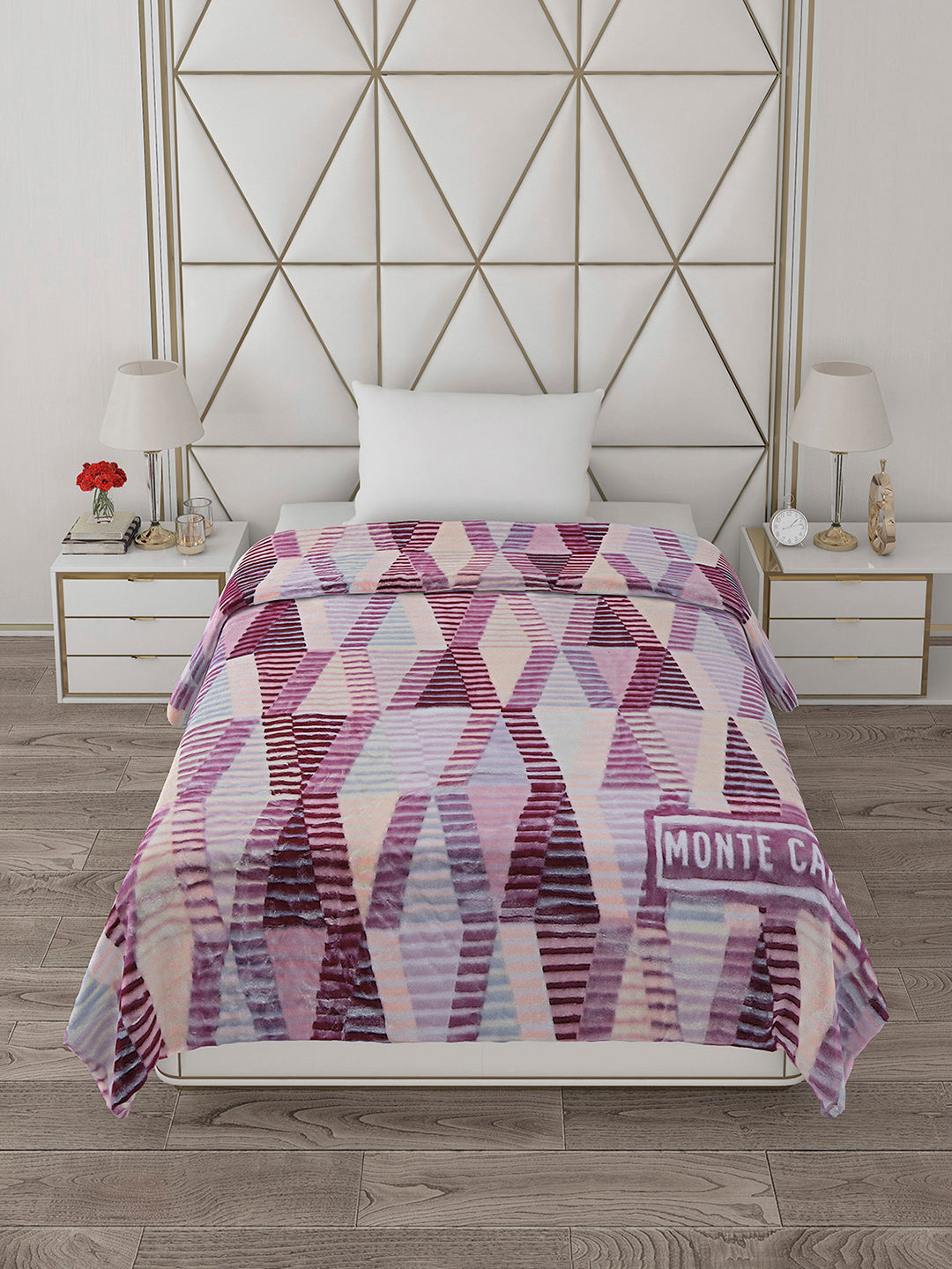 Printed Single Bed Reversible Blanket 2 Ply, 568 GSM, 2 kg (Glamour)