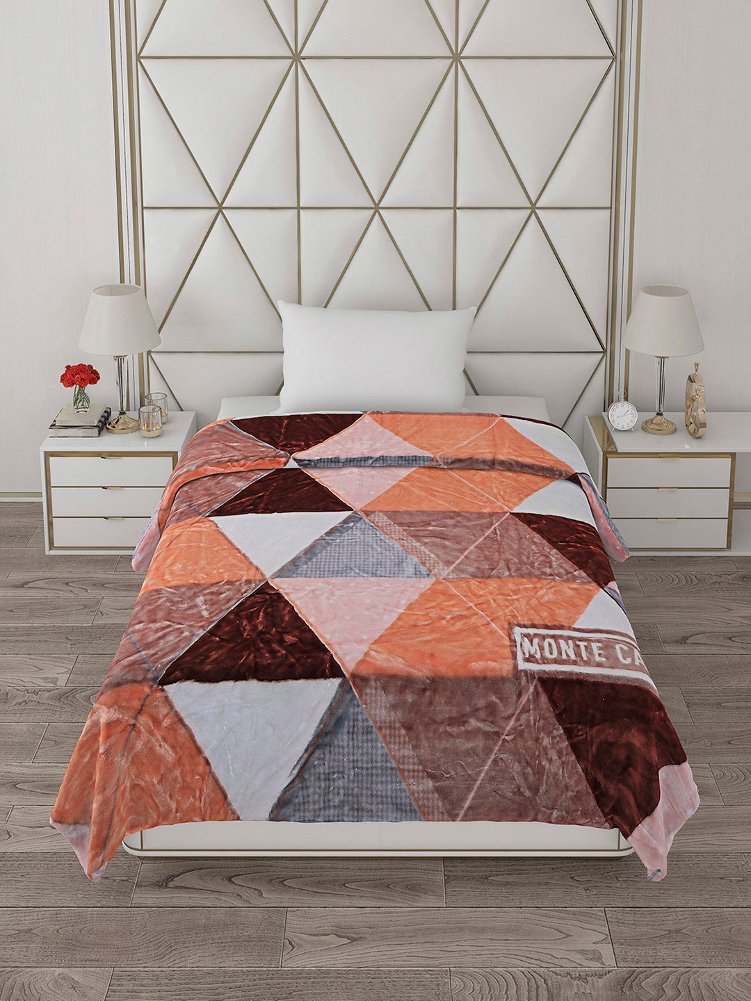 Printed Single Bed Reversible Blanket 2 Ply, 568 GSM, 2 kg (Glamour)