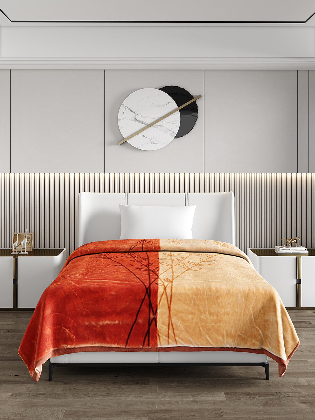 Printed Single Bed 951 GSM Blanket Haze 3 Ply (Weight 3.35 kg)