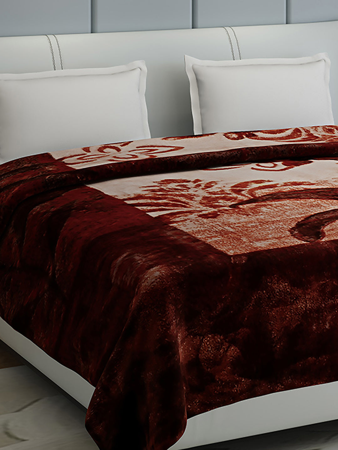 Printed Double Bed 947 GSM Blanket Hunter 2 Ply (Weight 5 kg)