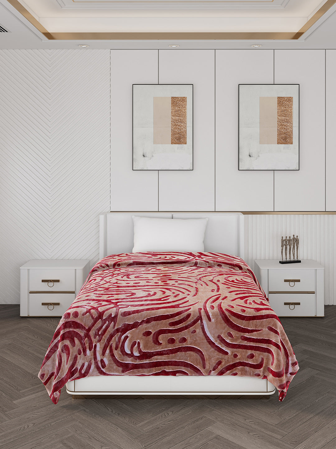 Printed Single Bed 710 GSM Blanket Ignis 2 Ply (Weight 2.5 kg)