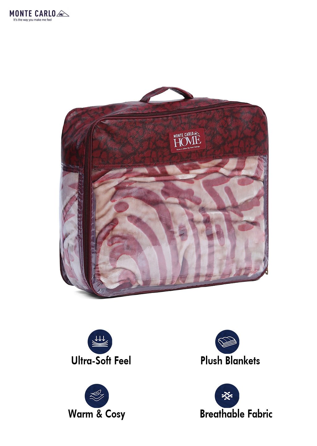 Printed Single Bed 710 GSM Blanket Ignis 2 Ply (Weight 2.5 kg)