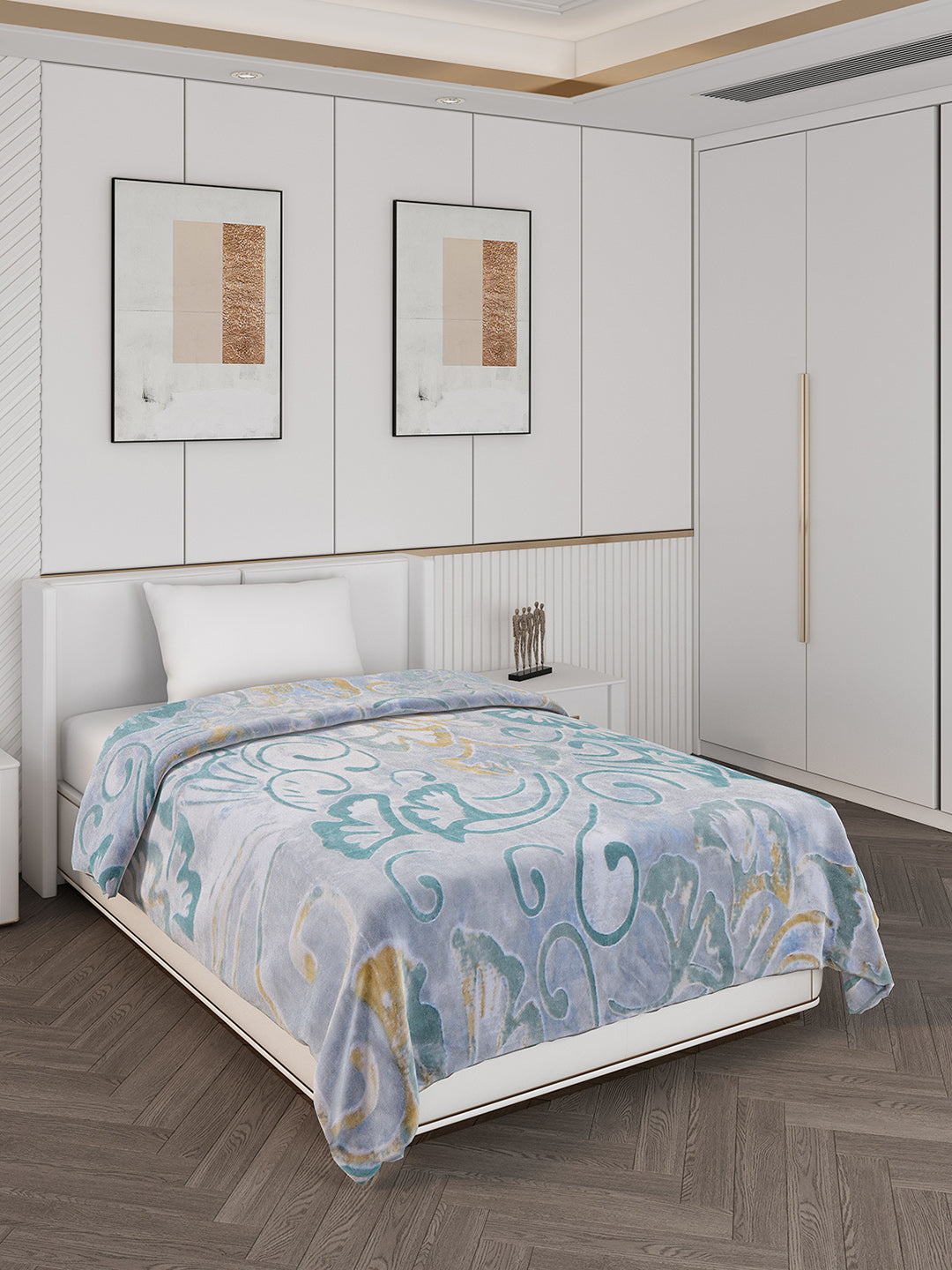 Printed Single Bed 710 GSM Blanket Ignis 2 Ply (Weight 2.5 kg)