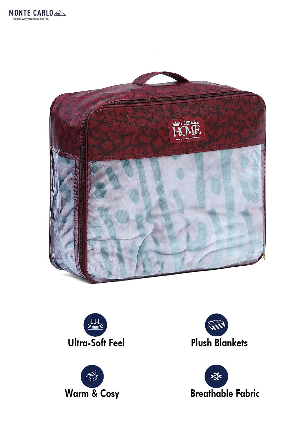 Printed Single Bed 710 GSM Blanket Ignis 2 Ply (Weight 2.5 kg)