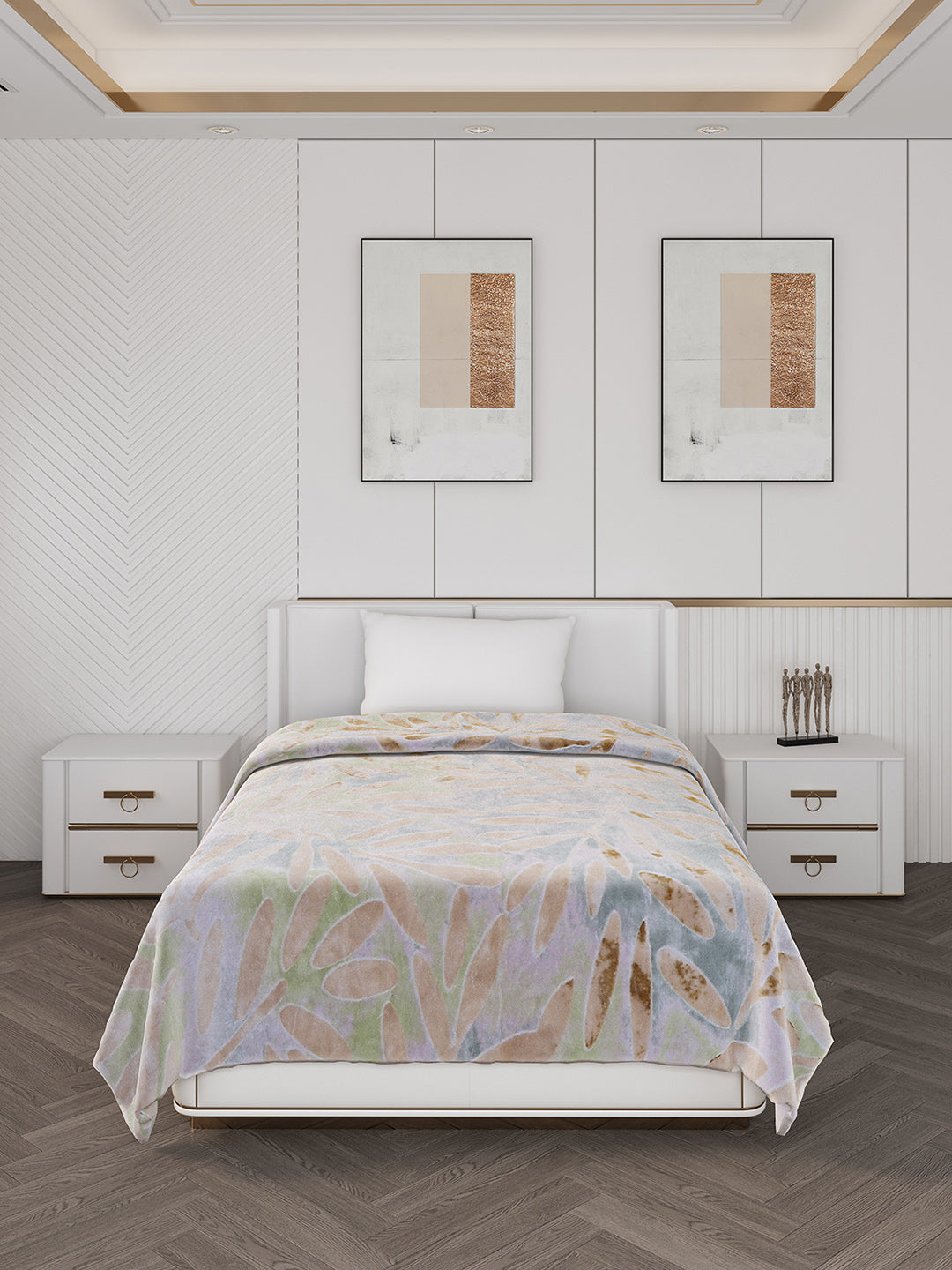 Printed Single Bed 710 GSM Blanket Ignis 2 Ply (Weight 2.5 kg)