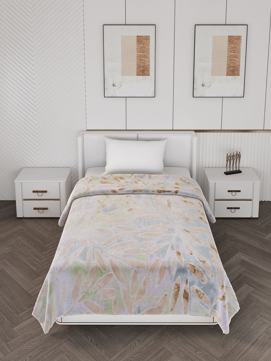 Printed Single Bed 710 GSM Blanket Ignis 2 Ply (Weight 2.5 kg)