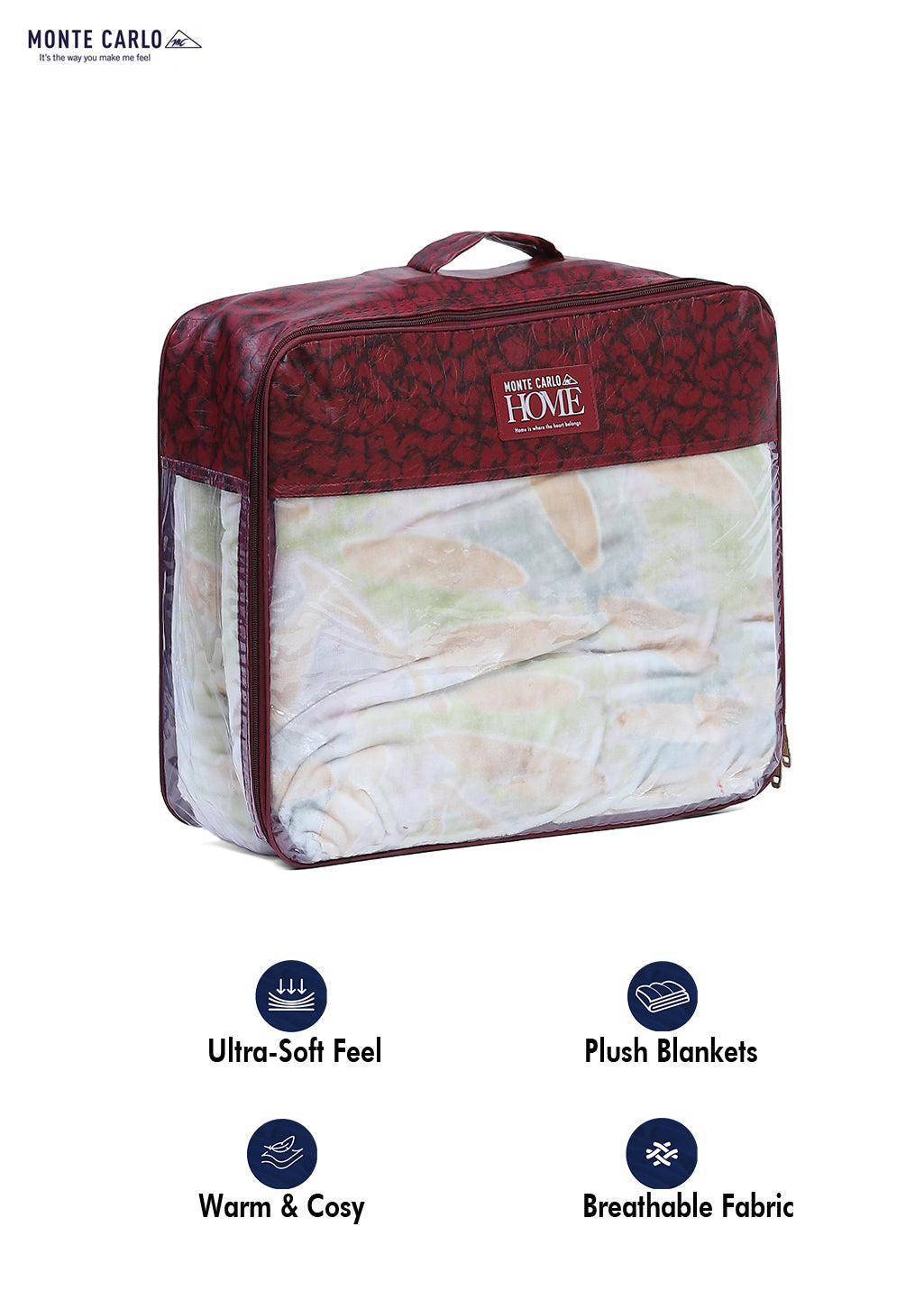 Printed Single Bed 710 GSM Blanket Ignis 2 Ply (Weight 2.5 kg)