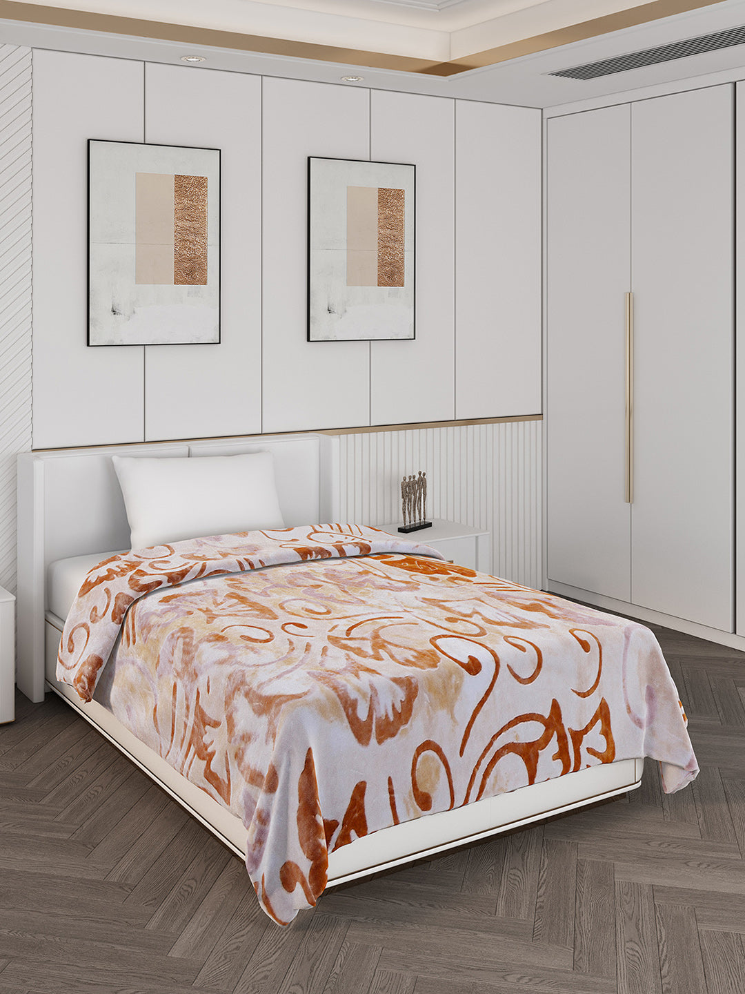 Printed Single Bed 710 GSM Blanket Ignis 2 Ply (Weight 2.5 kg)