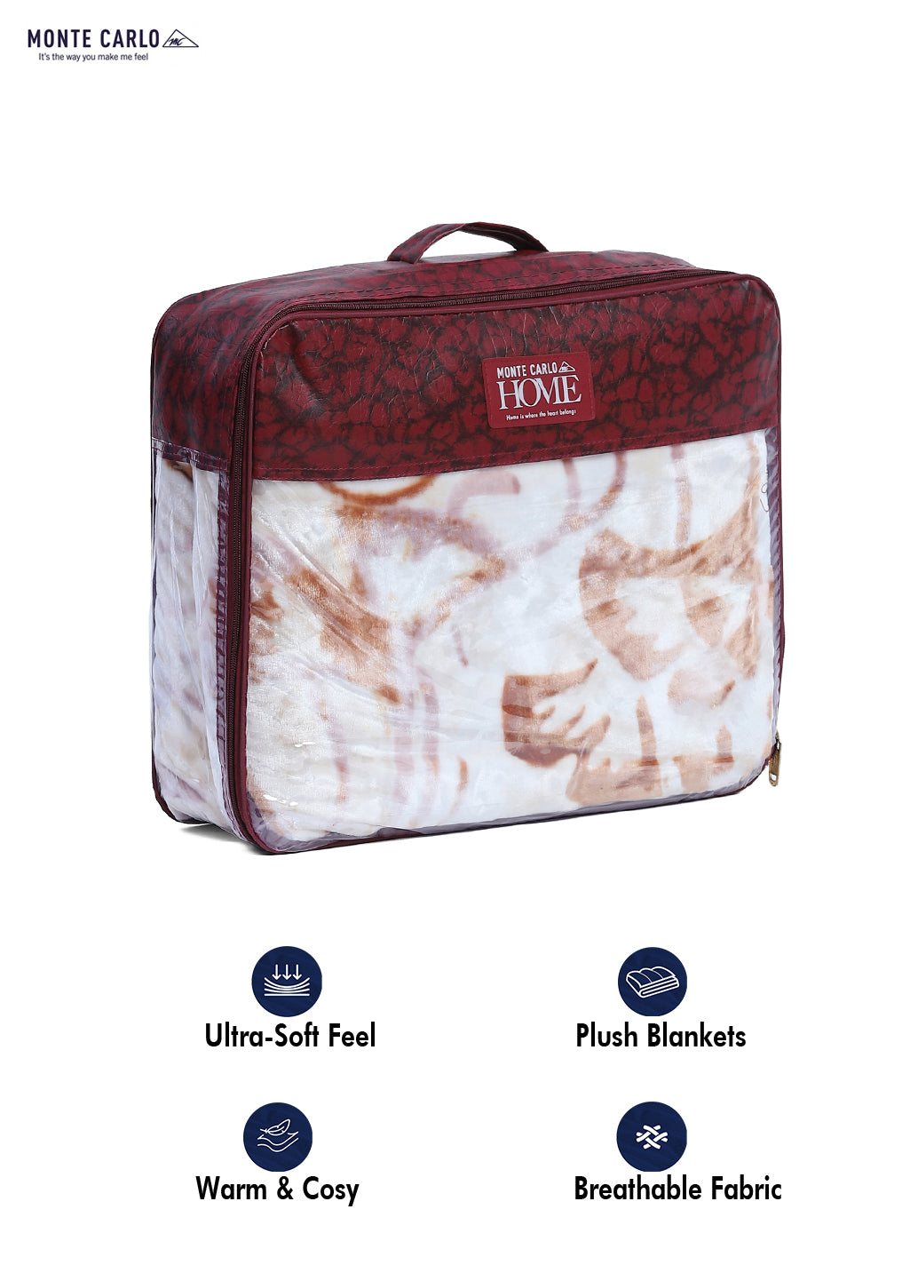 Printed Single Bed 710 GSM Blanket Ignis 2 Ply (Weight 2.5 kg)