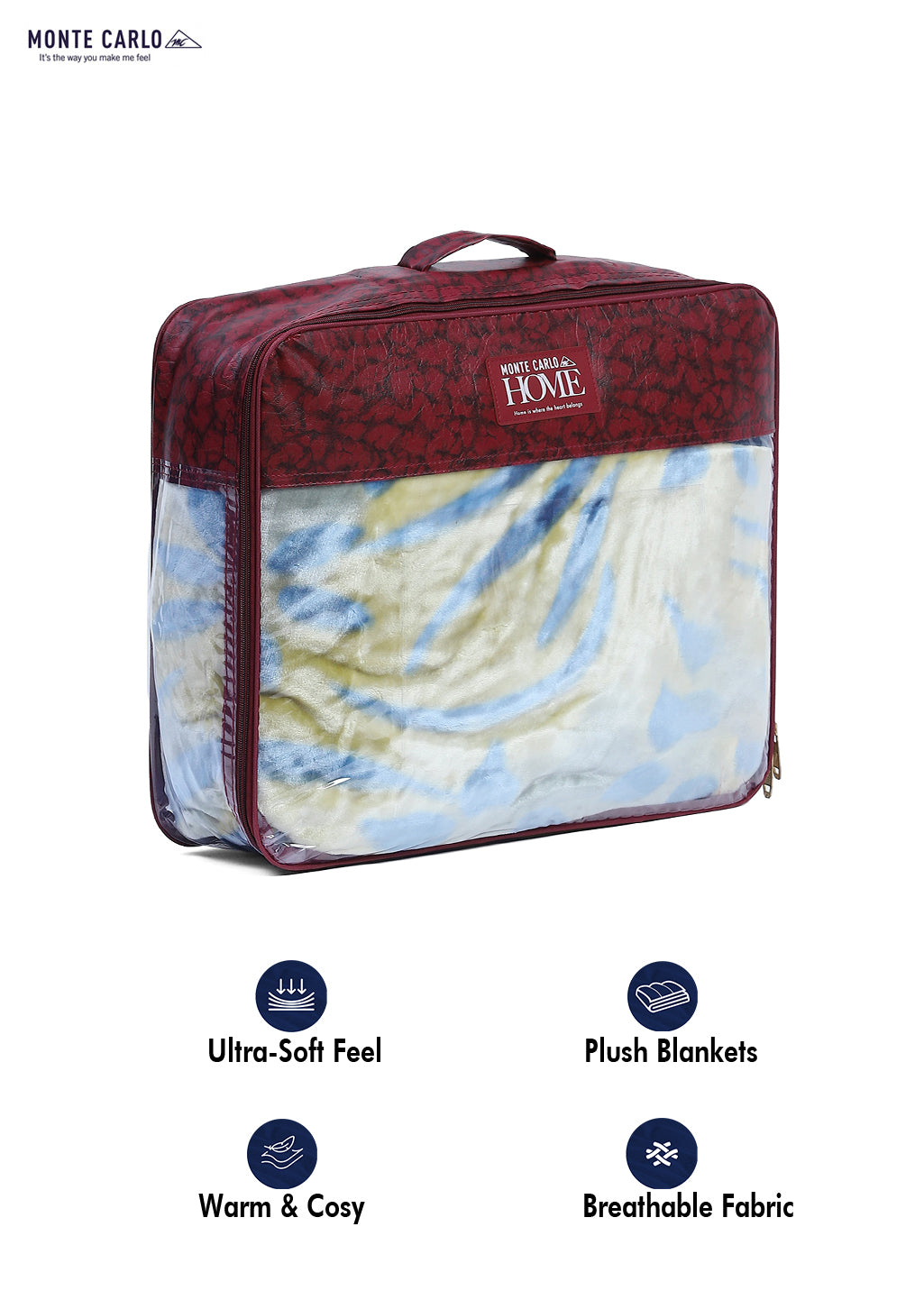 Printed Single Bed 710 GSM Blanket Ignis 2 Ply (Weight 2.5 kg)