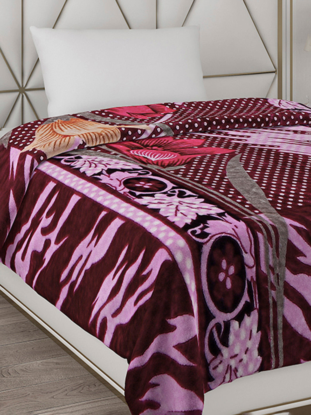 Printed Single Bed Blanket for Mild Winter -1 Ply