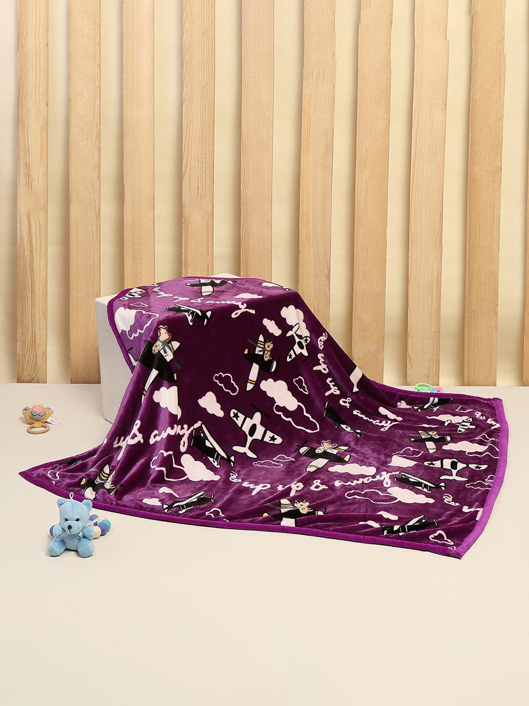 Printed Baby Blanket For Winter 1 Ply, 600 GSM, Weight 1.5 kg (Jackjill)